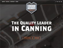 Tablet Screenshot of ironheartcanning.com